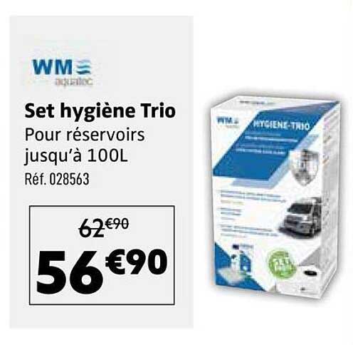 Set hygiène Trio Pour réservoirs jusqu'à 100L Réf. 028563