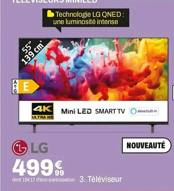 Téléviseur LG 55'' 139 cm Mini LED SMART TV