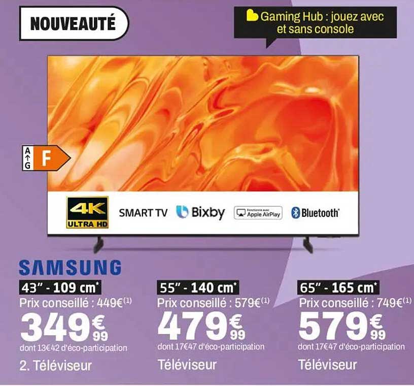 Téléviseur Samsung 43" - 109 cm