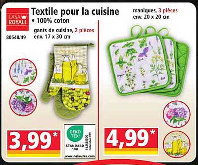 Textile pour la cuisine