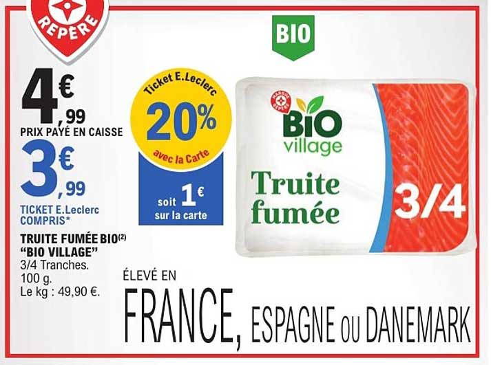 TRUITE FUMÉE BIO “BIO VILLAGE”
