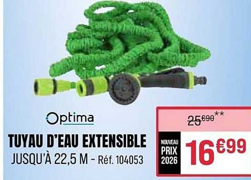 TUYAU D’EAU EXTENSIBLE JUSQU’À 22,5 M - Réf. 104053