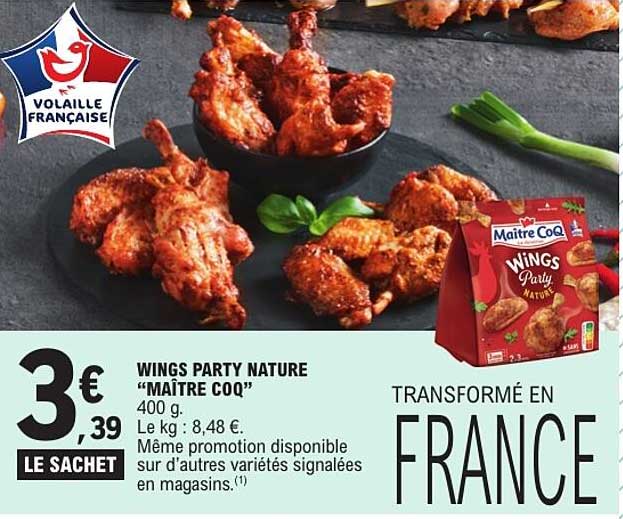 WINGS PARTY NATURE "MAÎTRE COQ"
