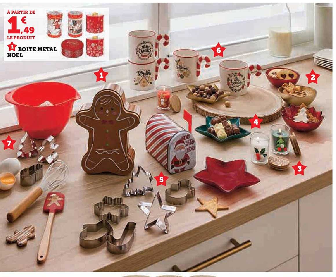 À partir de 1,49 € le produit - Boîte métal Noël