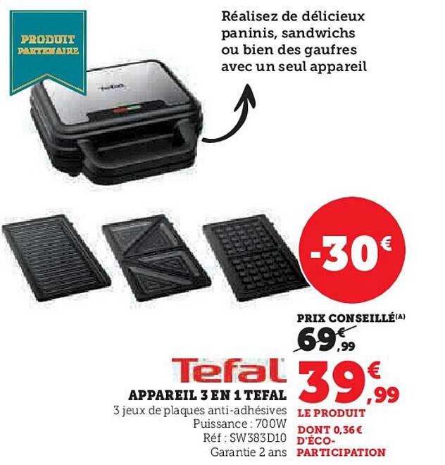 APPAREIL 3 EN 1 TEFAL