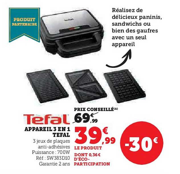APPAREIL 3 EN 1 TEFAL
