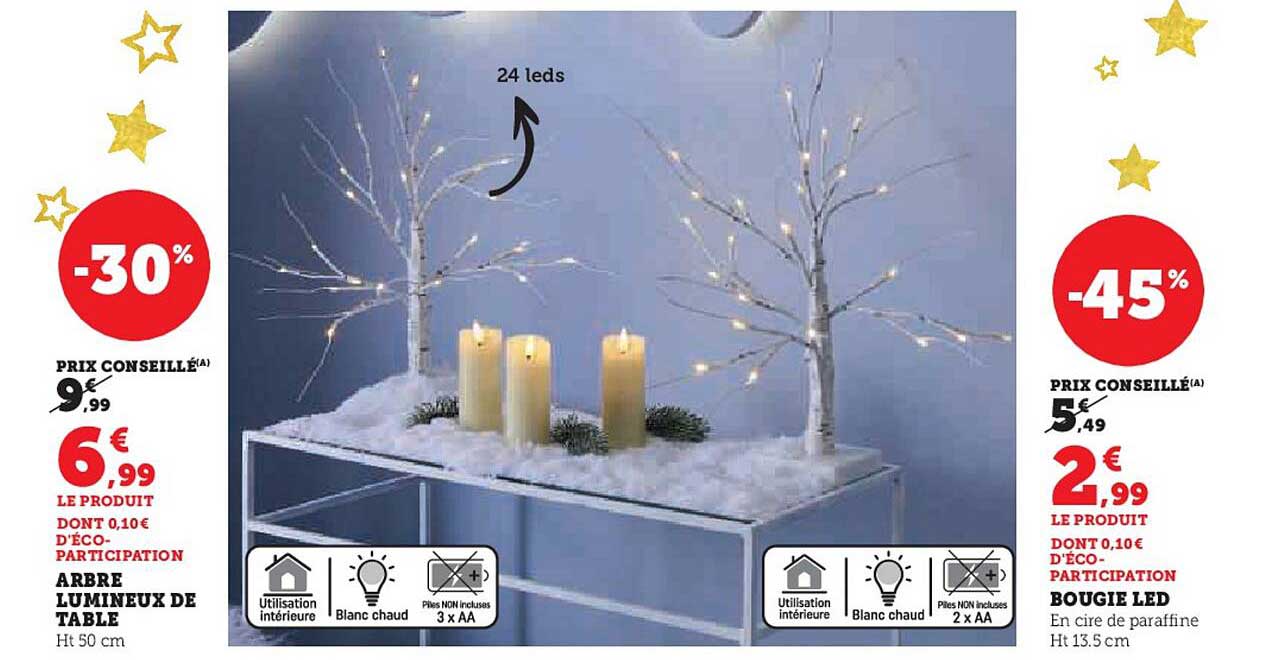 Arbre lumineux de table