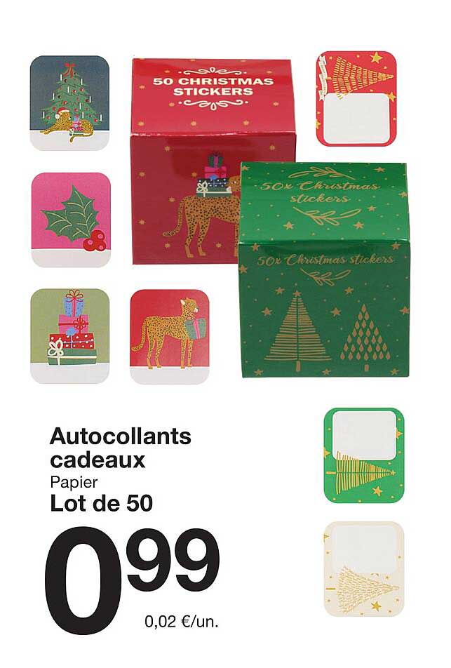 Autocollants cadeaux