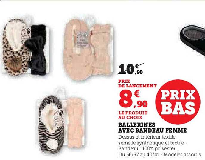BALLERINES AVEC BANDEAU FEMME