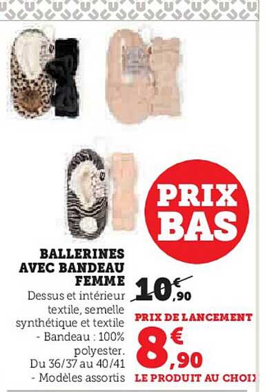 BALLERINES AVEC BANDEAU FEMME