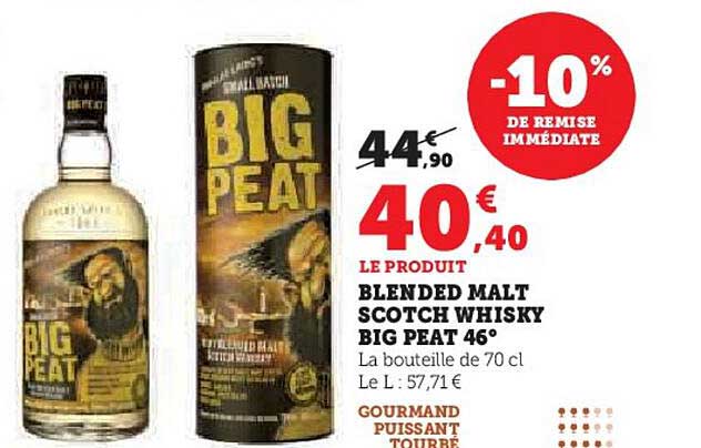 BLENDED MALT SCOTCH WHISKY BIG PEAT 46°