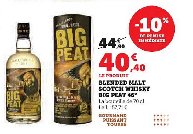 BLENDED MALT SCOTCH WHISKY BIG PEAT 46°