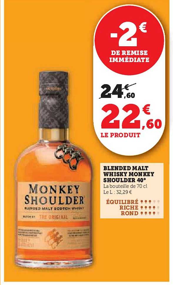BLENDED MALT WHISKY MONKEY SHOULDER 40°