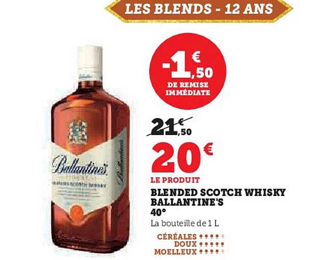 BLENDED SCOTCH WHISKY BALLANTINE'S 40°