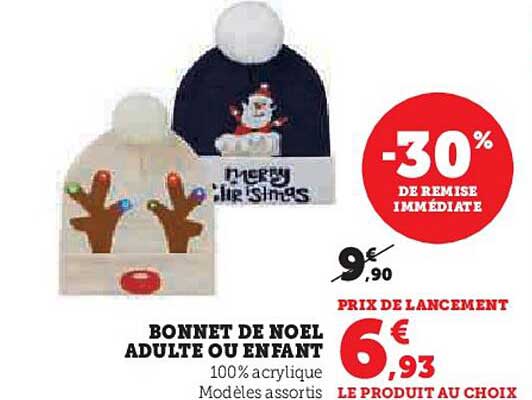 BONNET DE NOEL ADULTE OU ENFANT