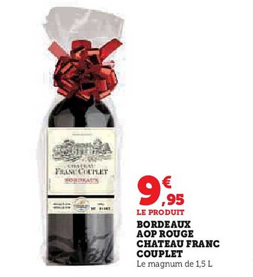 BORDEAUX AOP ROUGE CHATEAU FRANC COUPLET
