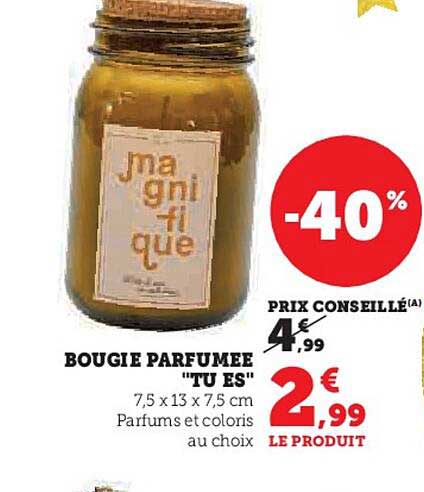 BOUGIE PARFUMEE "TU ES"
