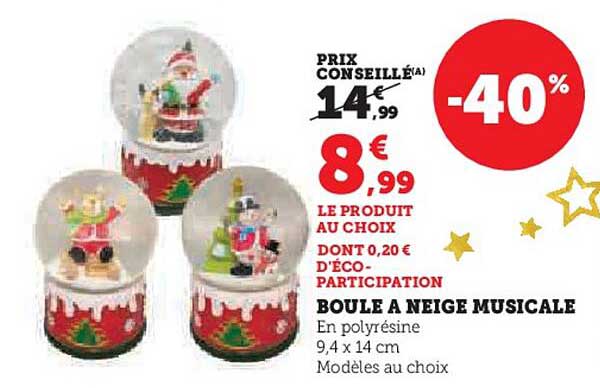 BOULE A NEIGE MUSICALE