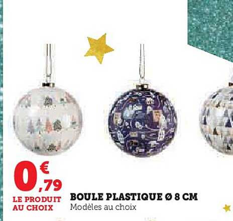 BOULE PLASTIQUE Ø 8 CM