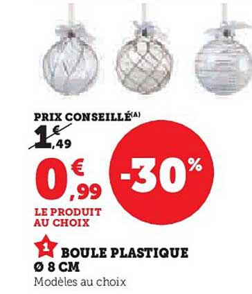 BOULE PLASTIQUE Ø 8 CM