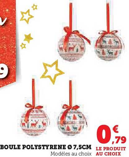 BOULE POLYSTYRENE Ø 7,5CM