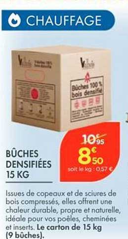 BÛCHES DENSIFIÉES 15 KG
