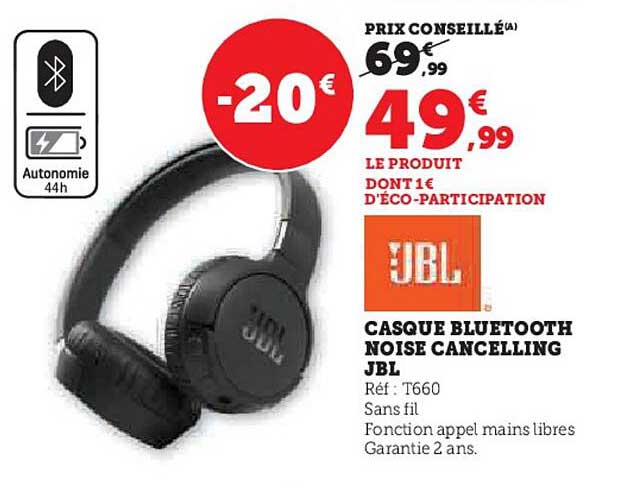 CASQUE BLUETOOTH NOISE CANCELLING JBL