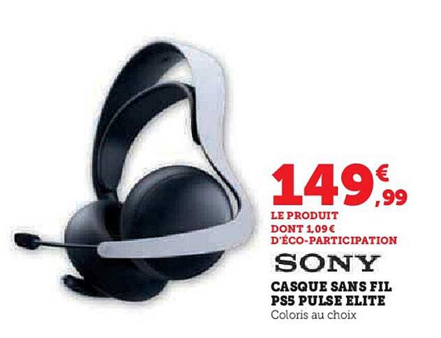 CASQUE SANS FIL PS5 PULSE ELITE