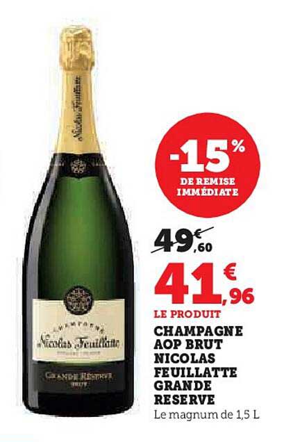 CHAMPAGNE AOP BRUT NICOLAS FEUILLATTE GRANDE RESERVE