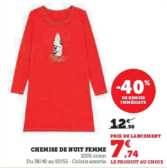 CHEMISE DE NUIT FEMME