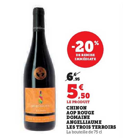 Chinon AOP Rouge Domaine Angelliame Les Trois Terroirs