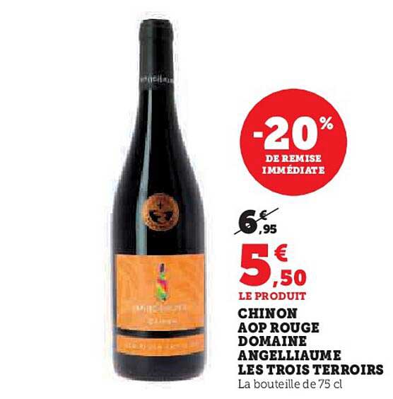 Chinon AOP Rouge Domaine Angellième Les Trois Terroirs