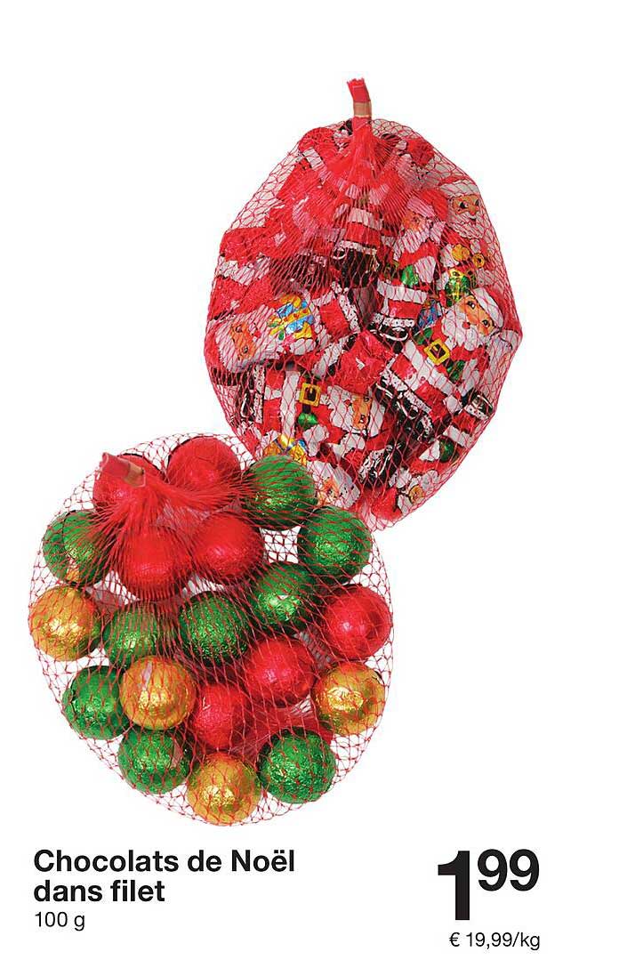 Chocolats de Noël dans filet