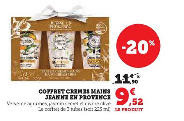 COFFRET CREMES MAINS JEANNE EN PROVENCE