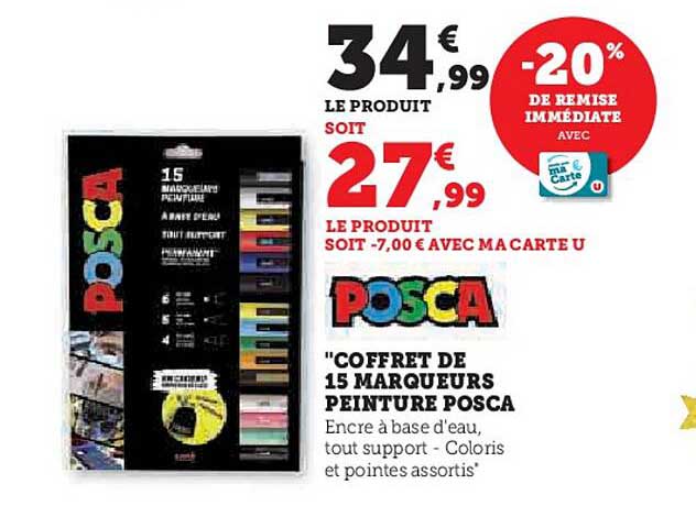 Coffret de 15 marqueurs peinture Posca