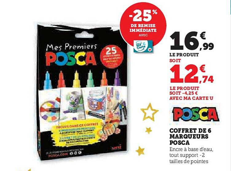Coffret de 6 Marqueurs Posca