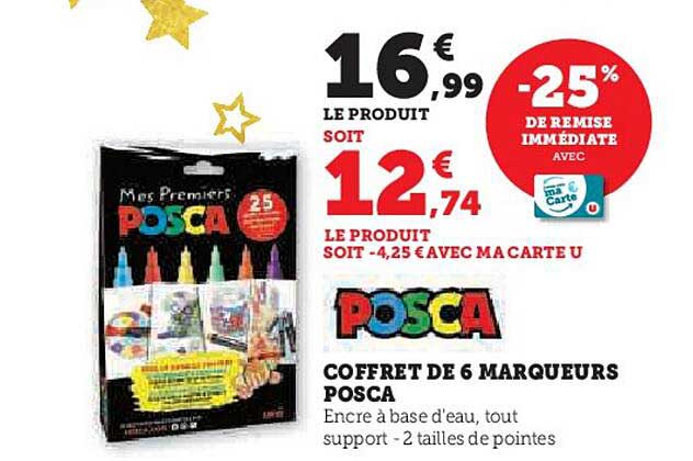 COFFRET DE 6 MARQUEURS POSCA