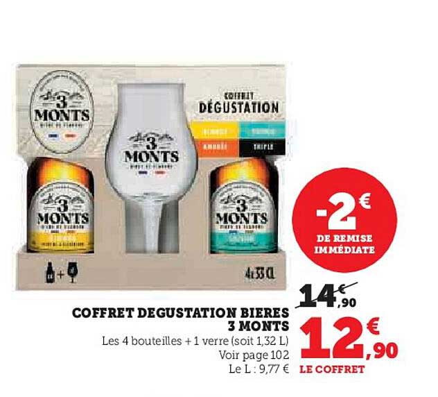 COFFRET DEGUSTATION BIERES 3 MONTS