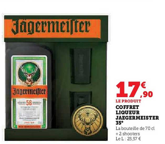 COFFRET LIQUEUR JAEGERMEISTER 35°