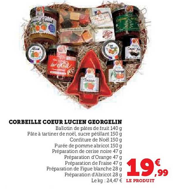 CORBEILLE COEUR LUCIEN GEORGELIN