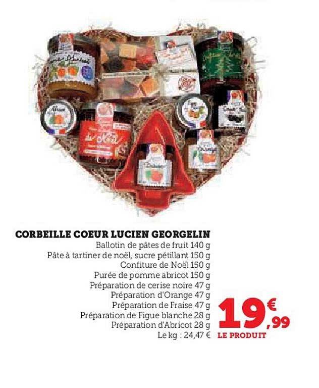 CORBEILLE COEUR LUCIEN GEORGELIN