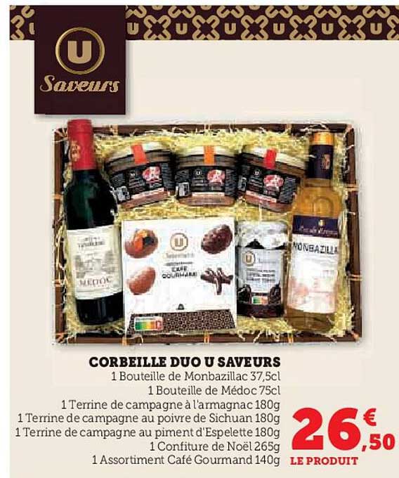 CORBEILLE DUO U SAVEURS