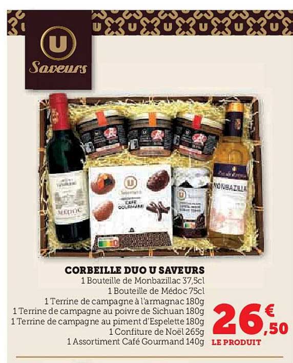 CORBEILLE DUO U SAVEURS