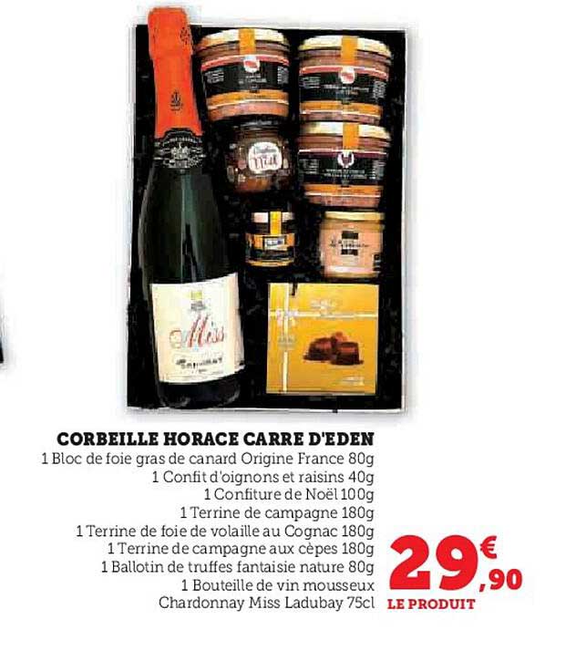 CORBEILLE HORACE CARRE D'EDEN