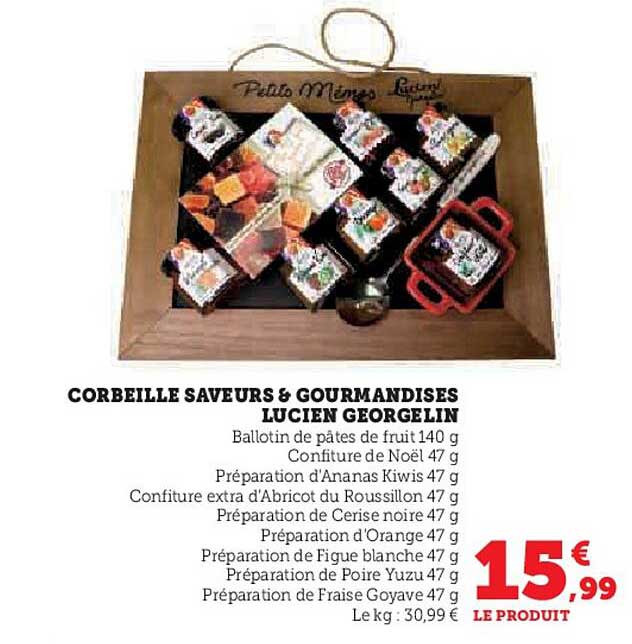 CORBEILLE SAVEURS & GOURMANDISES LUCIEN GEORGELIN