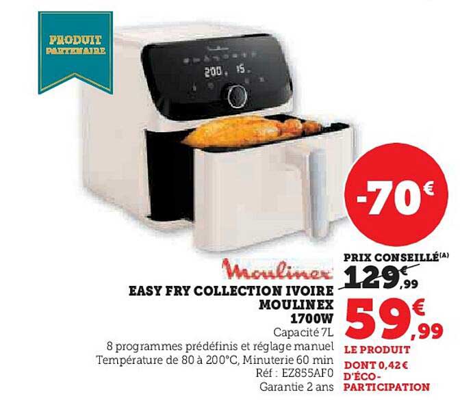 EASY FRY COLLECTION IVOIRE MOULINEX 1700W