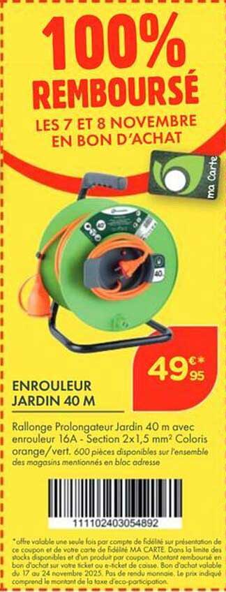 ENROULEUR JARDIN 40 M