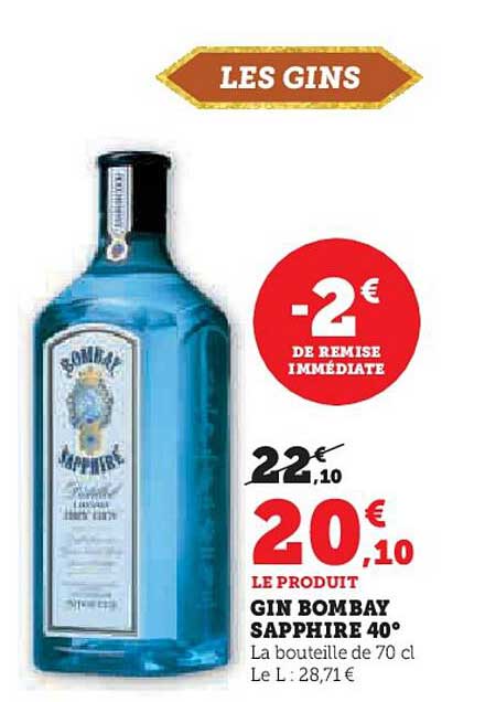 GIN BOMBAY SAPPHIRE 40°