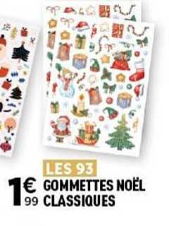 GOMMETTES NOËL CLASSIQUES