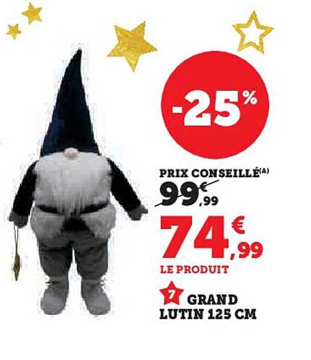 Grand lutin 125 cm